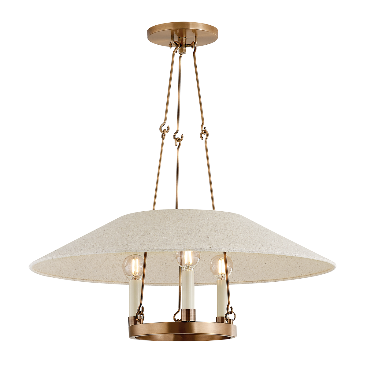 Archive 3Lt Chandelier - Bronze/Brass