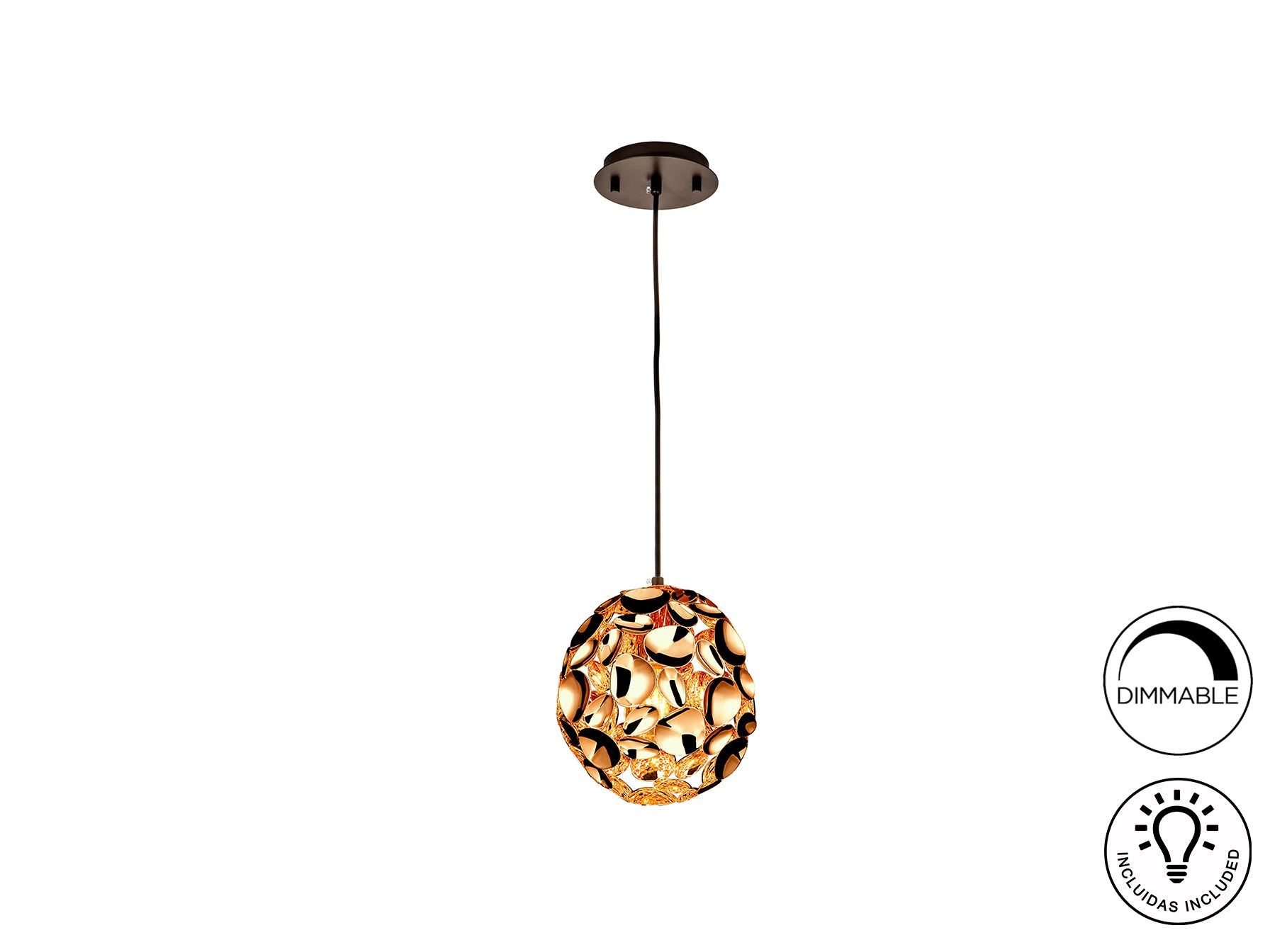 Narisa Sinlge Pendant - Rose Gold Finish