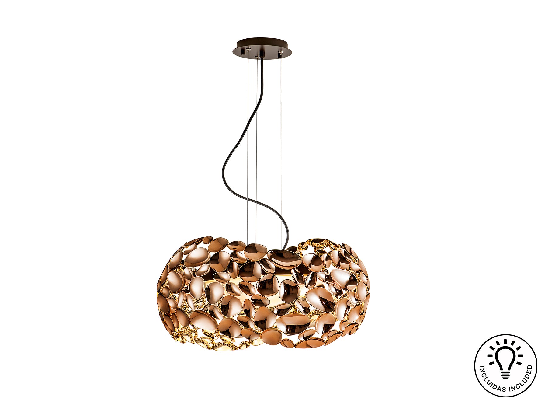 Narisa 5lt Ceiling Light- Rose Gold/ Chrome/ White Finishes