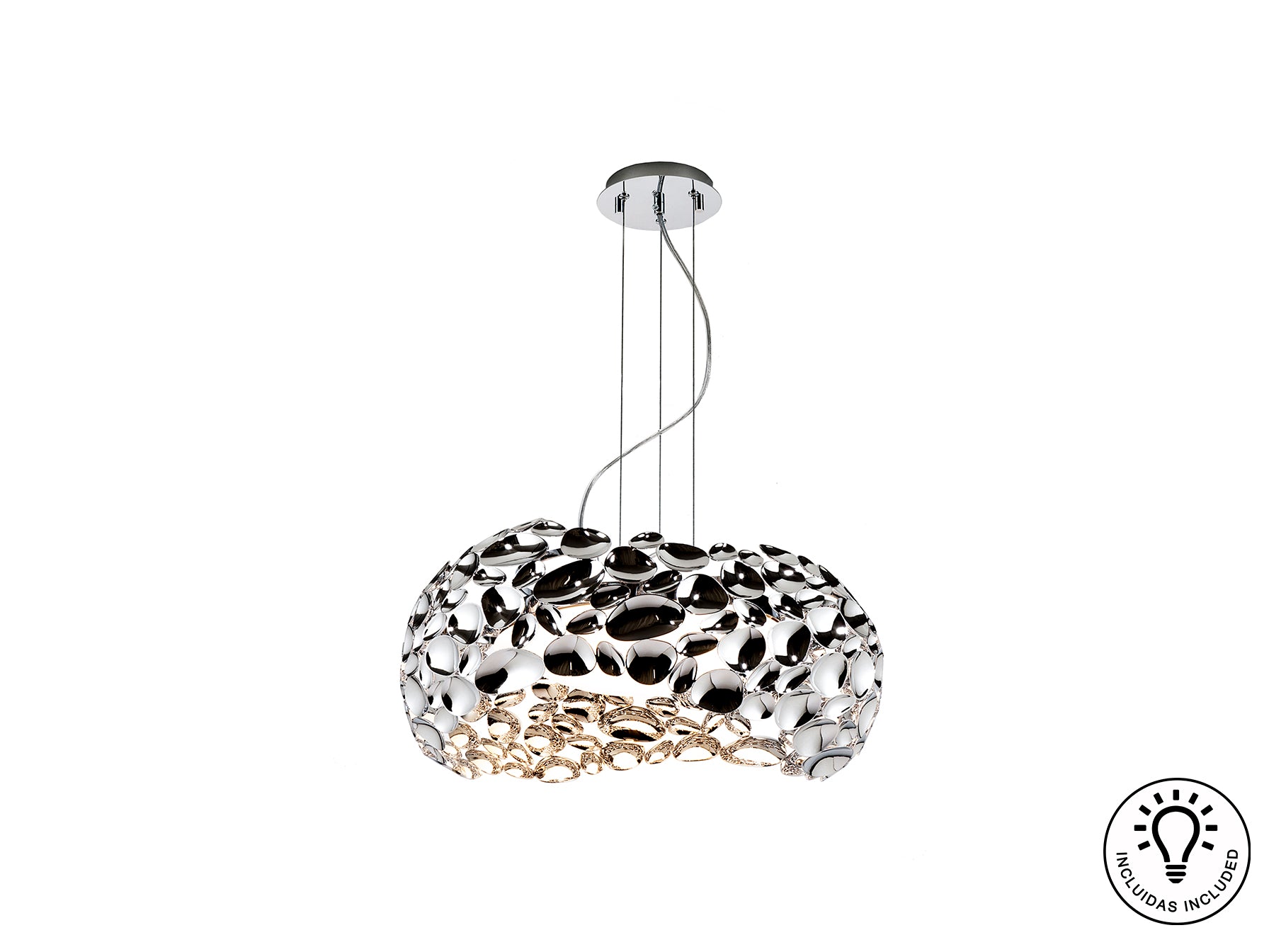 Narisa 5lt Ceiling Light- Rose Gold/ Chrome/ White Finishes