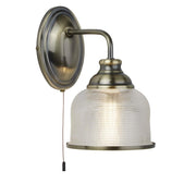 Bistro II 1Lt Wall Light - Antique Brass/Satin Silver