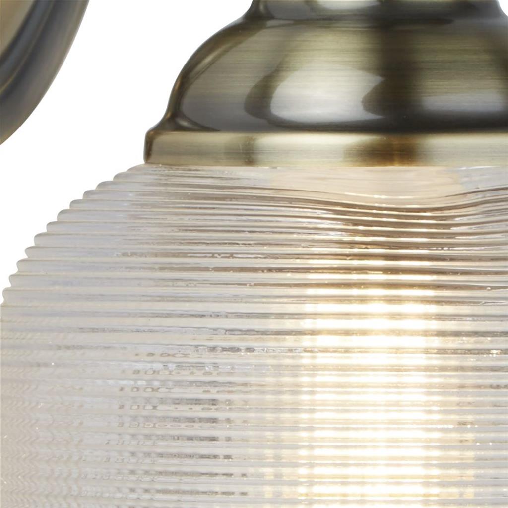 Bistro II 1Lt Wall Light - Antique Brass/Satin Silver