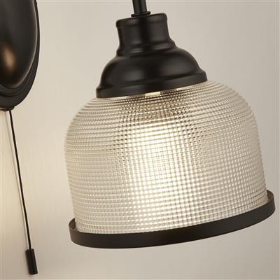 Bistro II 1Lt Wall Light - Antique Brass/Satin Silver