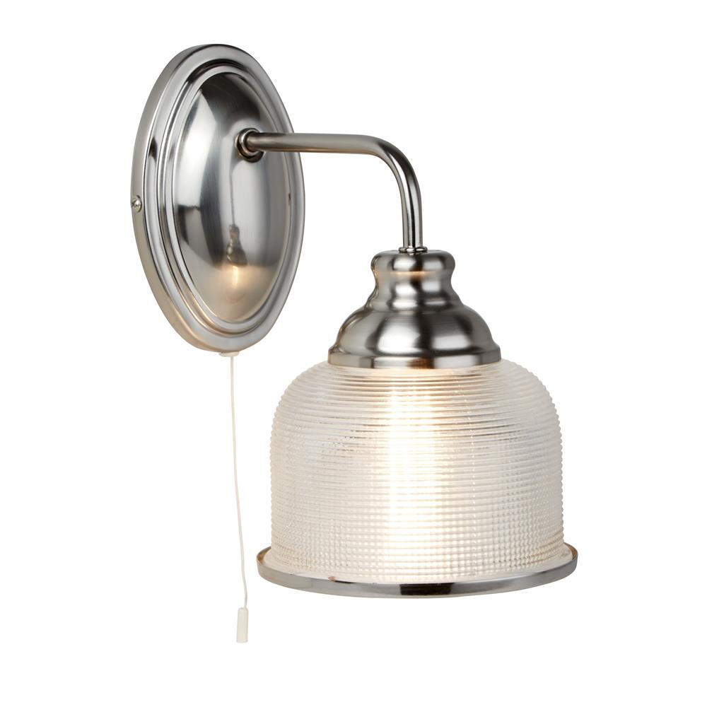 Bistro II 1Lt Wall Light - Antique Brass/Satin Silver