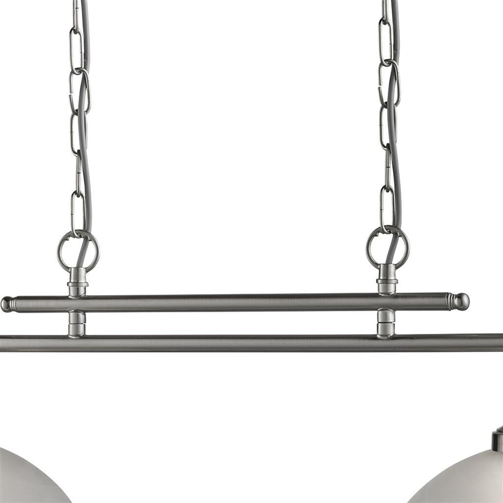 Bistro 2/3Lt Kitchen Light  - Satin Silver/Antique Brass Finish