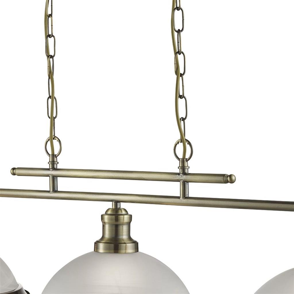 Bistro 2/3Lt Kitchen Light  - Satin Silver/Antique Brass Finish