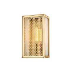 Ashford 1Lt Wall Sconce - Aged Brass & Alabaster