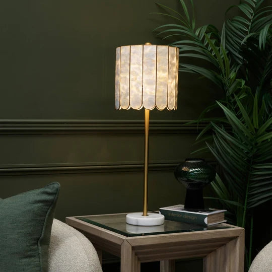 Mother of Pearl Buffet Lamp