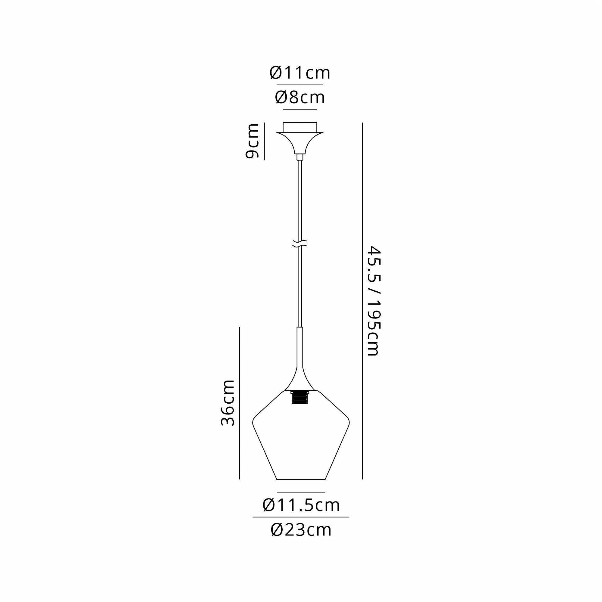 Benalla Single Pendant 1 x E27