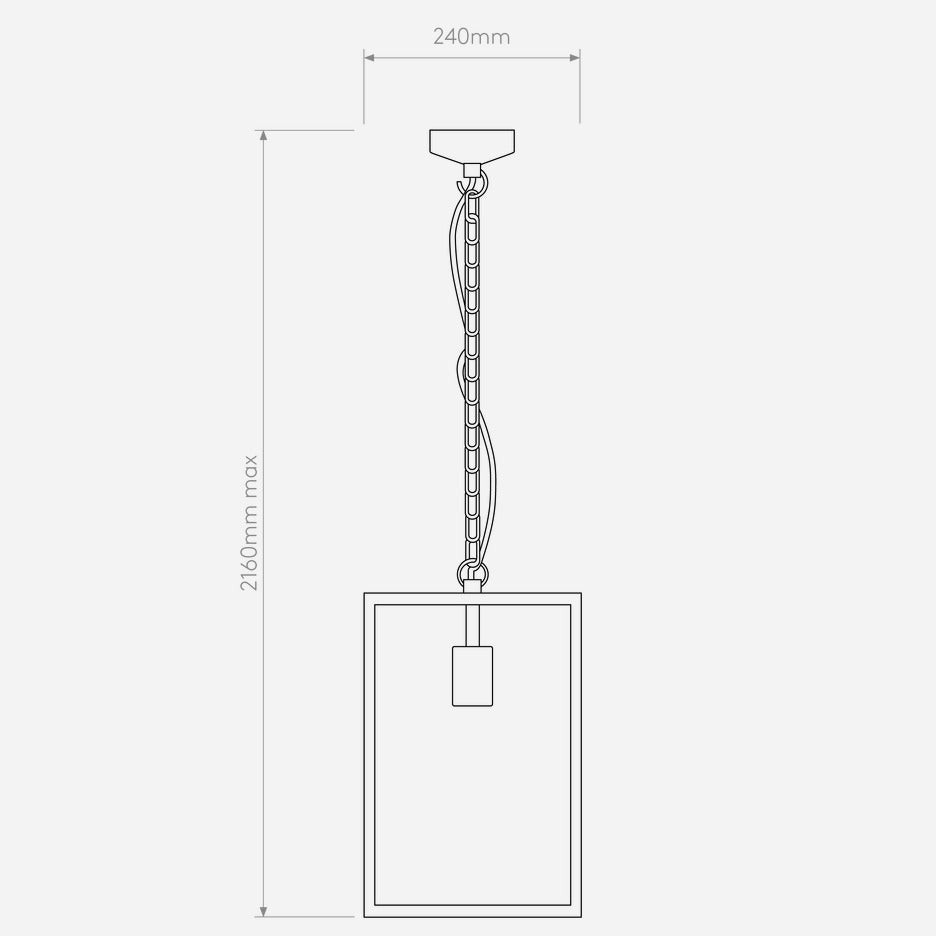 Homefield IP44 Pendant 240/360/450 1Lt Pendant - Various Sizes & Finish