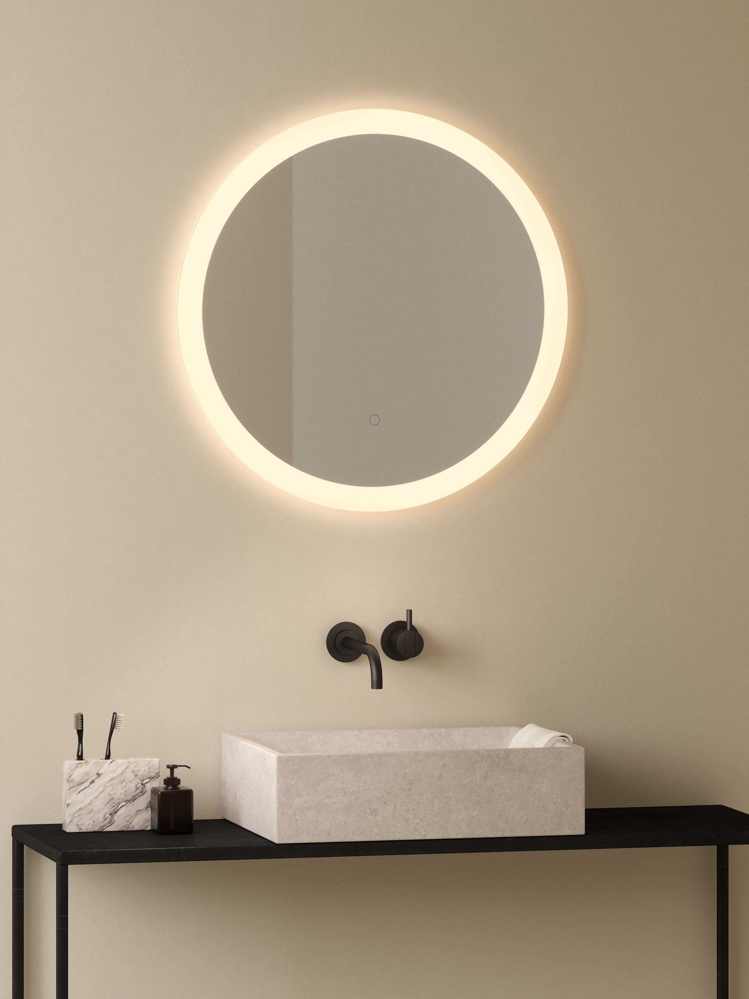 Ascot 650 Round Illuminated Mirror