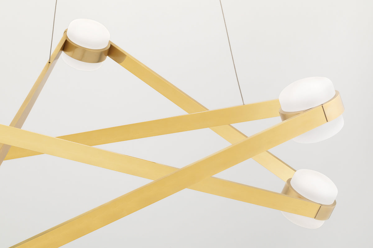 Orbit 6Lt Chandelier - Aged Brass