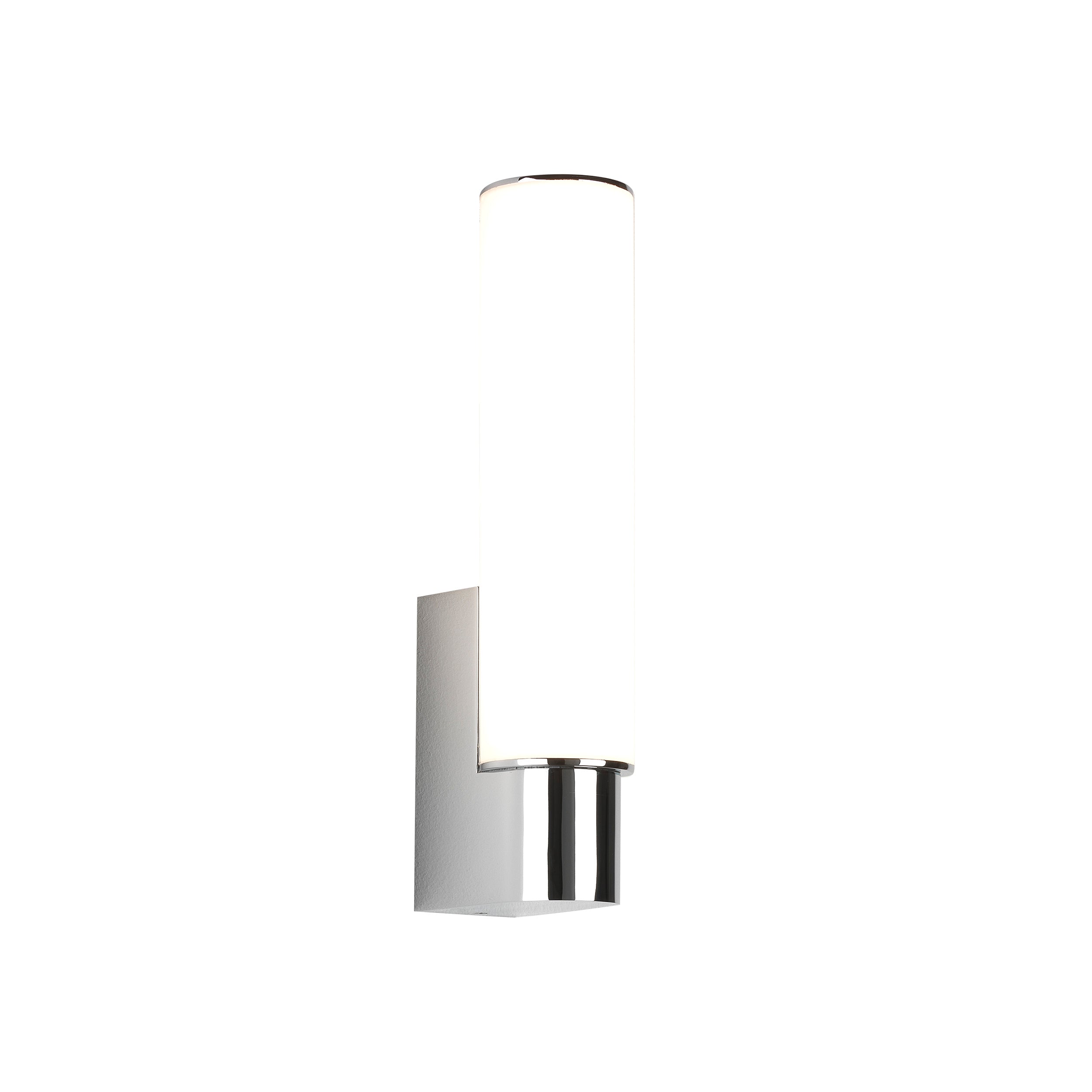 Kyoto LED Bathroom Wall Light- Matt Black/ Polished Chrome
