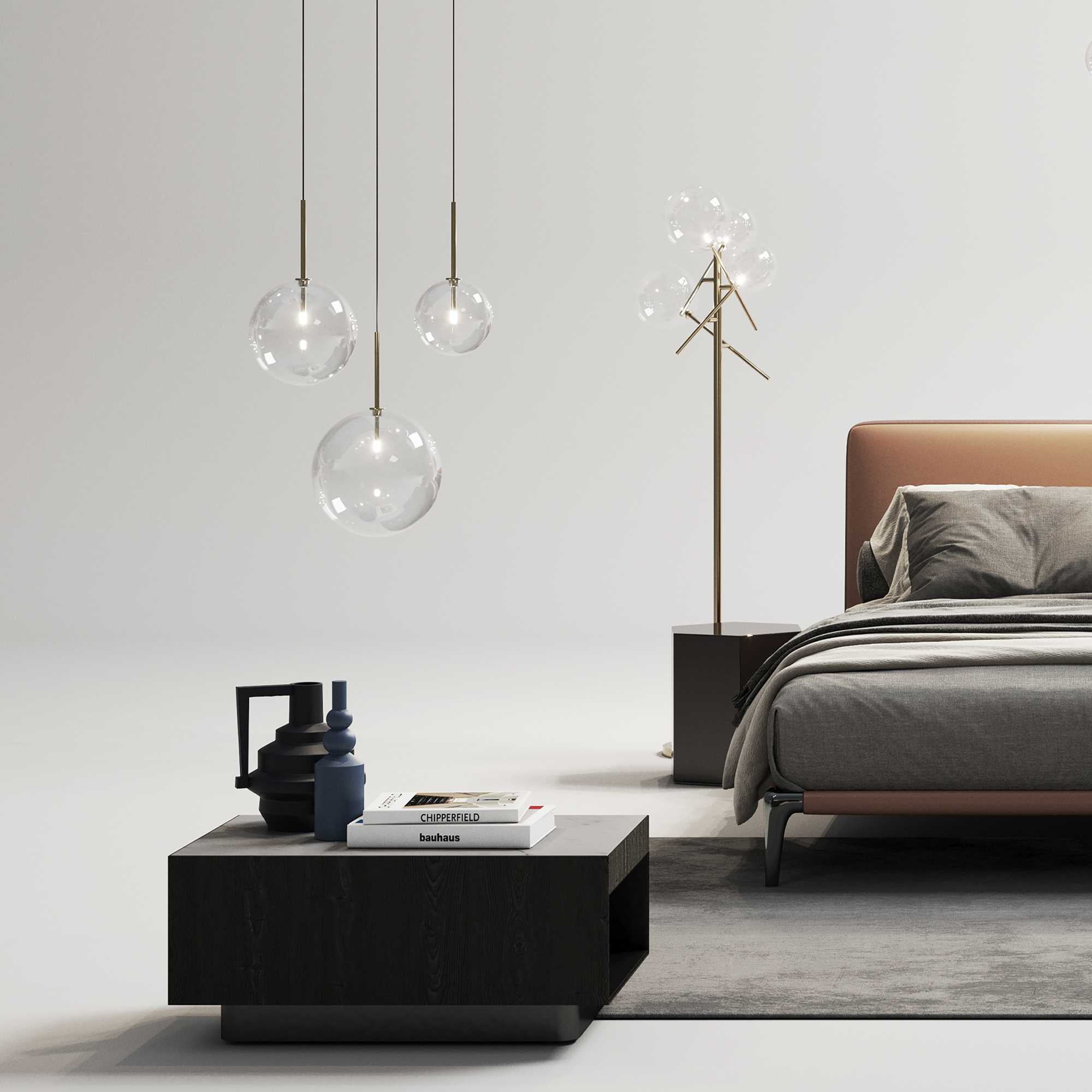 Equinoxe 1Lt Chrome/Brass Single Pendant - Various Sizes