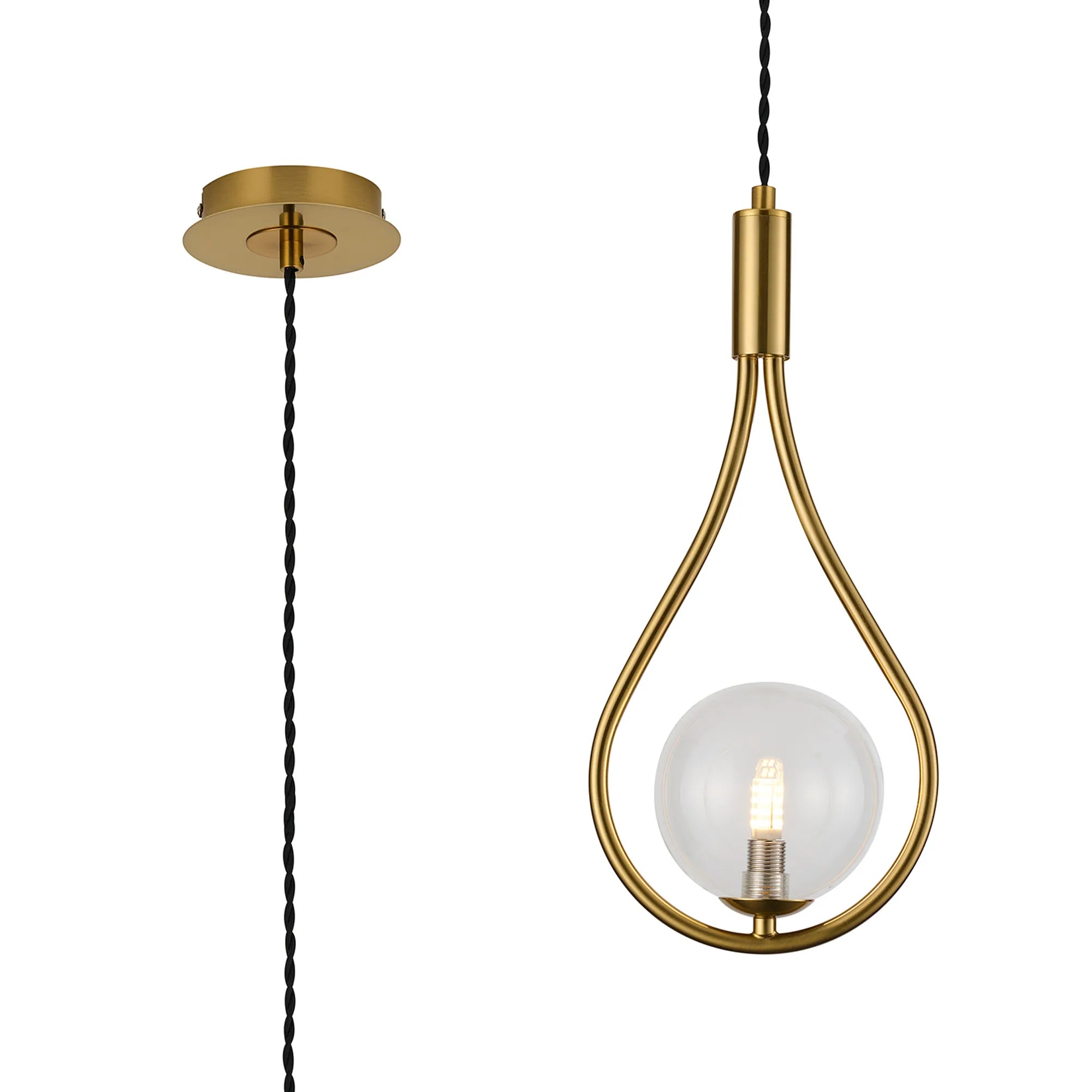 Finchley Teardrop Pendant/Semi Ceiling Convertible