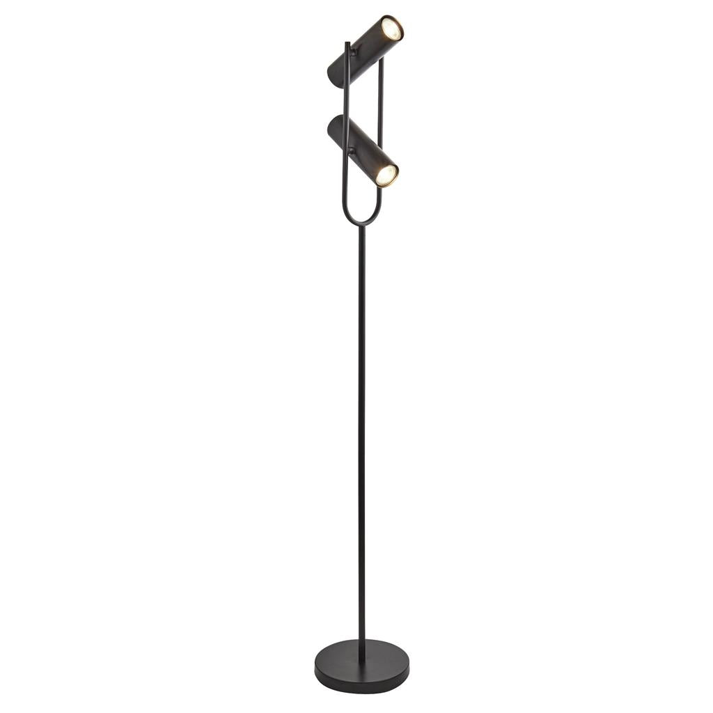Telescope 2Lt Floor Lamp - Matt Black