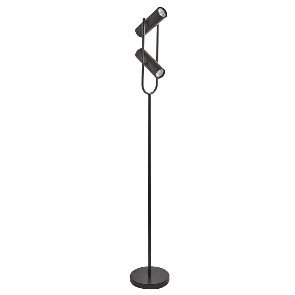 Telescope 2Lt Floor Lamp - Matt Black