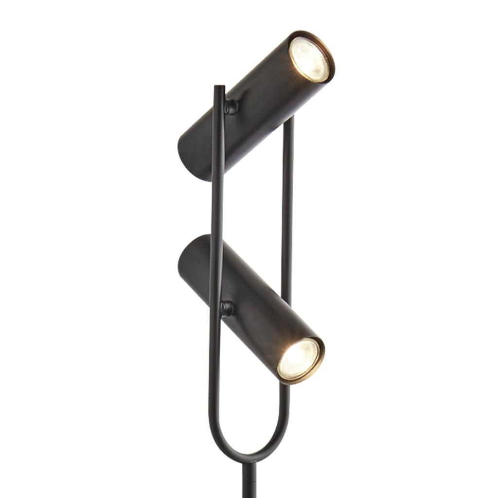 Telescope 2Lt Floor Lamp - Matt Black