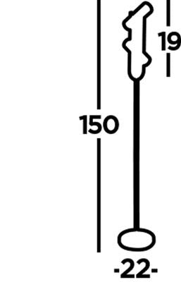 Telescope 2Lt Floor Lamp - Matt Black