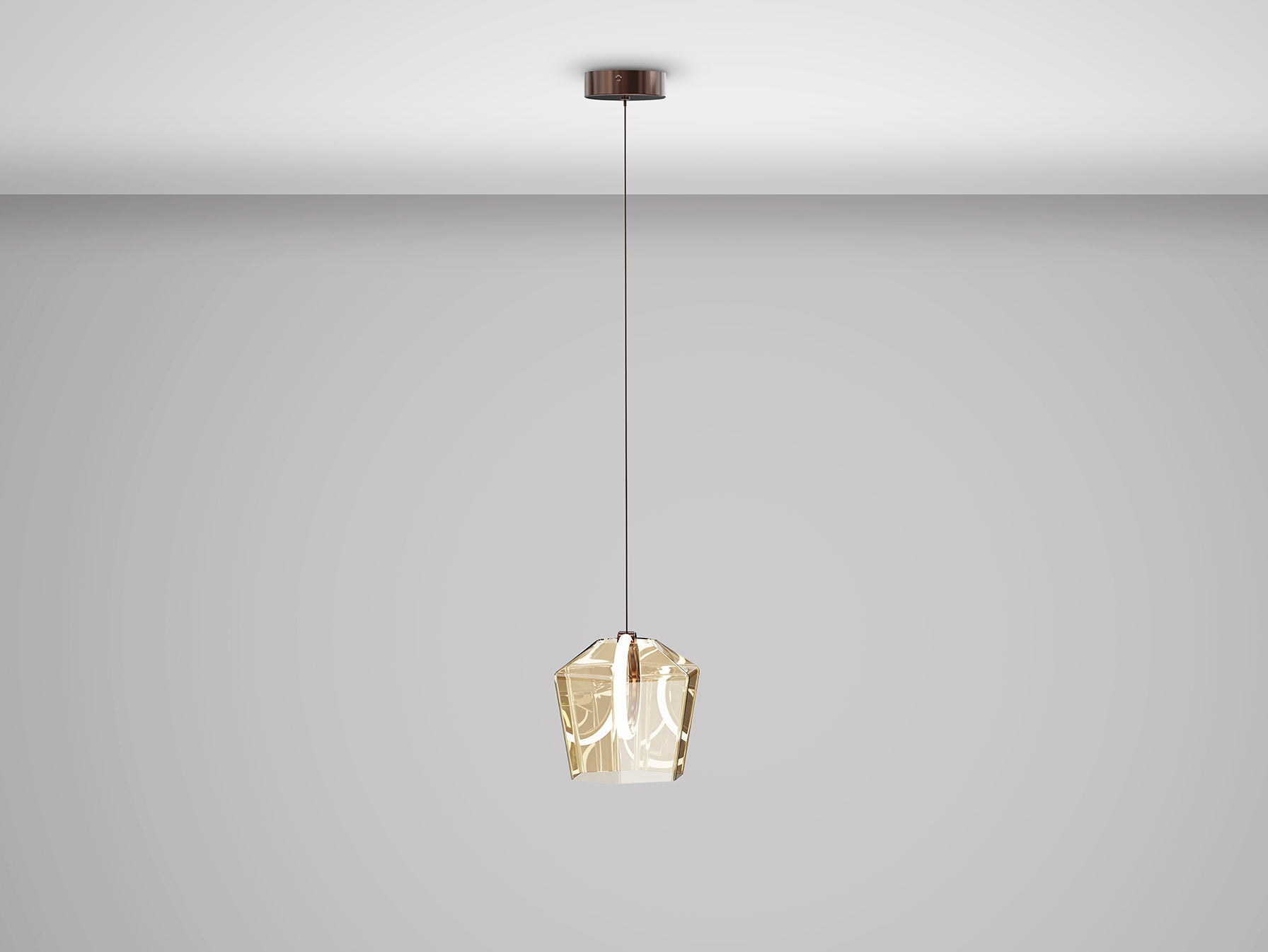 Ingrid Single Pendant - Champagne Finish