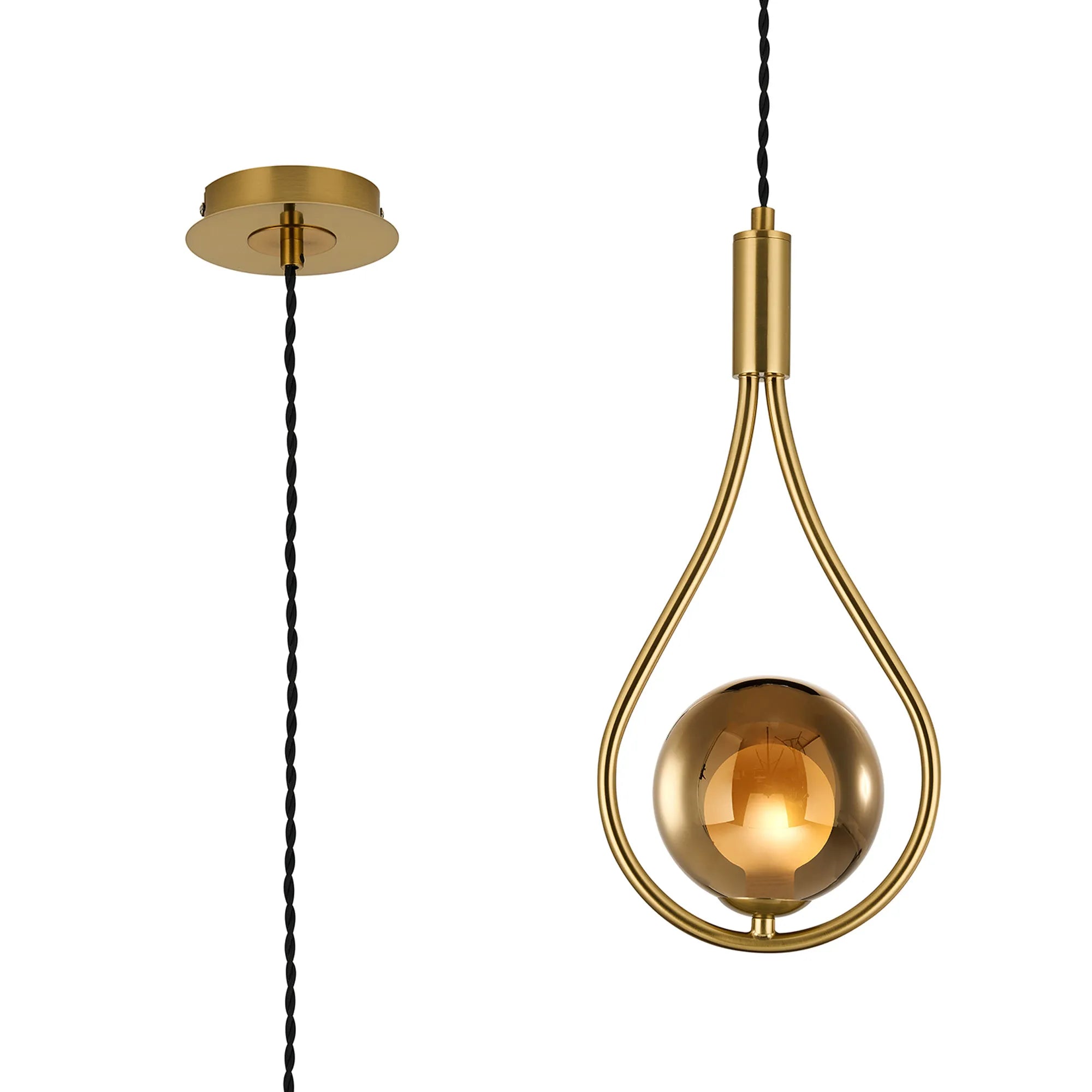 Finchley Teardrop Pendant/Semi Ceiling Convertible