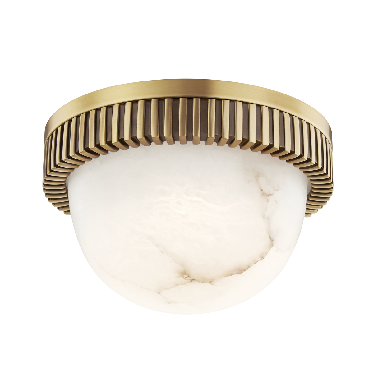 Ainsley LED Flush Mount - Aged Brass & Alabaster