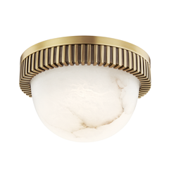 Ainsley LED Flush Mount - Aged Brass & Alabaster