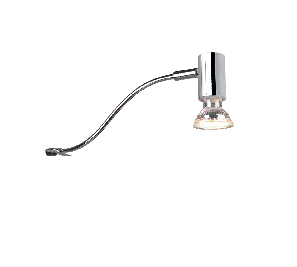 Giada 1Lt IP44 Task Light - Black/Chrome