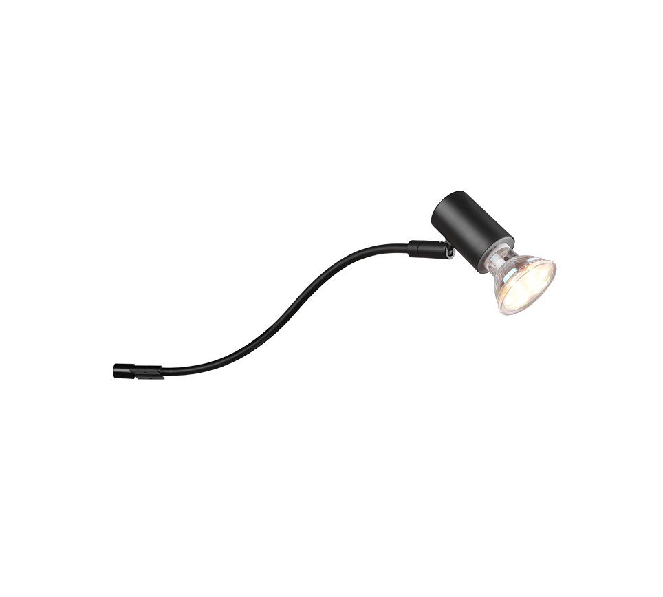 Giada 1Lt IP44 Task Light - Black/Chrome