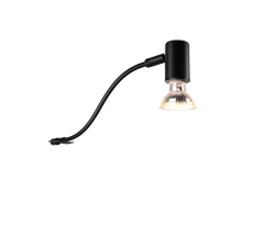 Giada 1Lt IP44 Task Light - Black/Chrome