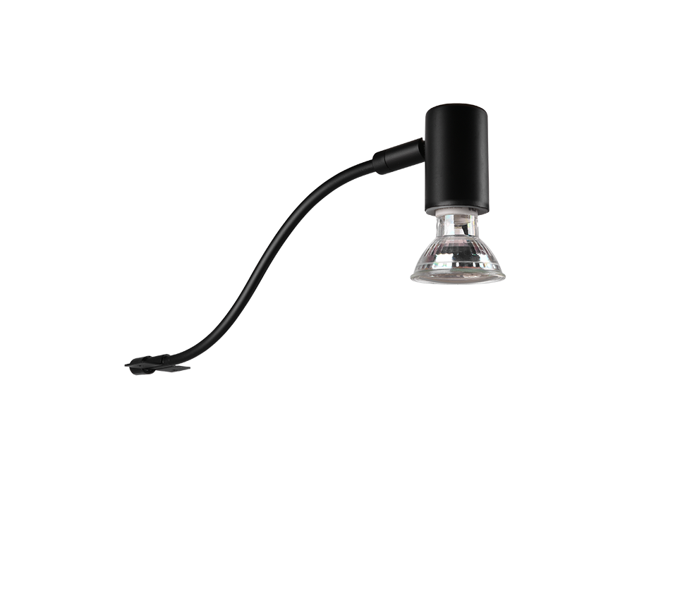 Giada 1Lt IP44 Task Light - Black/Chrome