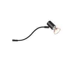 Giada 1Lt IP44 Task Light - Black/Chrome