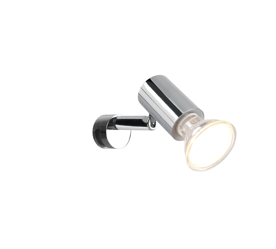 Lorenzo 1Lt Bathroom Spotlight - Chrome/Black