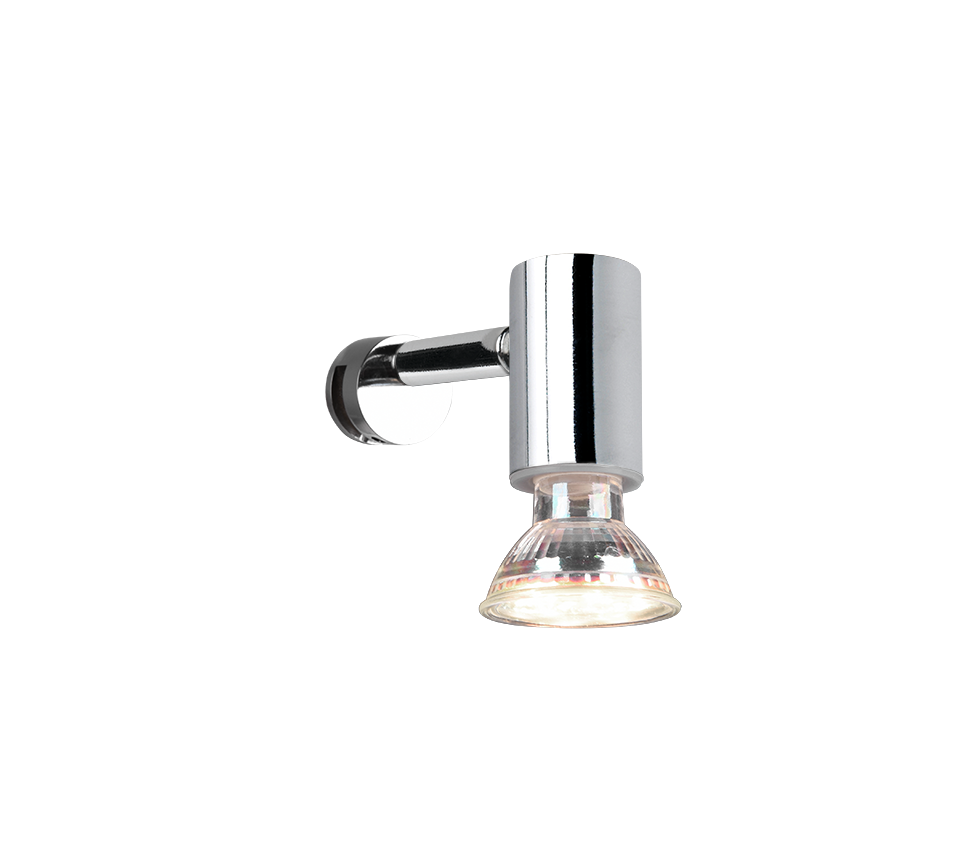 Lorenzo 1Lt Bathroom Spotlight - Chrome/Black