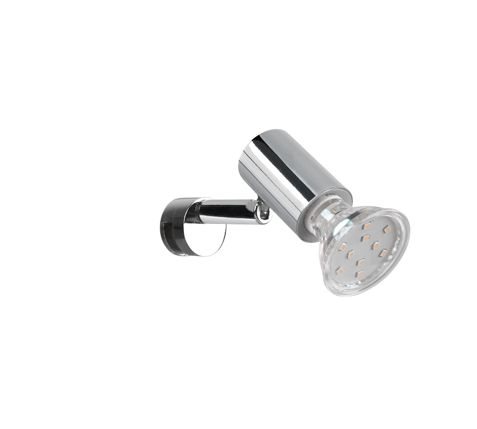 Lorenzo 1Lt Bathroom Spotlight - Chrome/Black