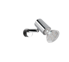 Lorenzo 1Lt Bathroom Spotlight - Chrome/Black