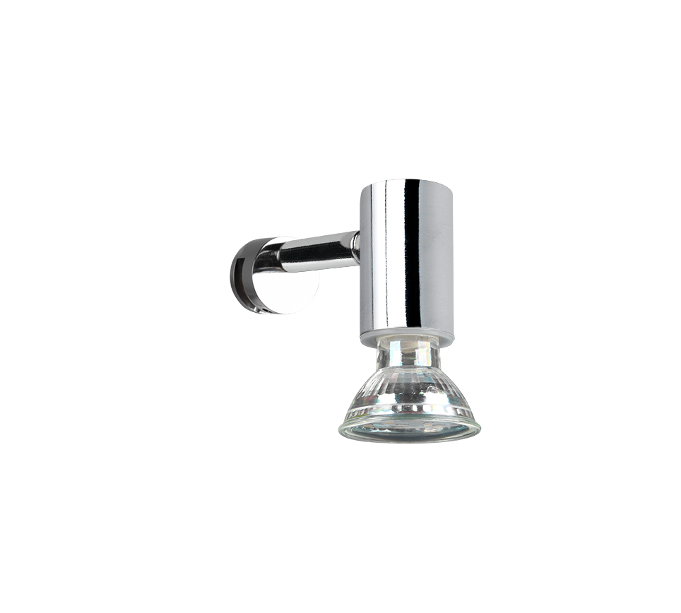 Lorenzo 1Lt Bathroom Spotlight - Chrome/Black