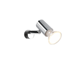 Lorenzo 1Lt Bathroom Spotlight - Chrome/Black