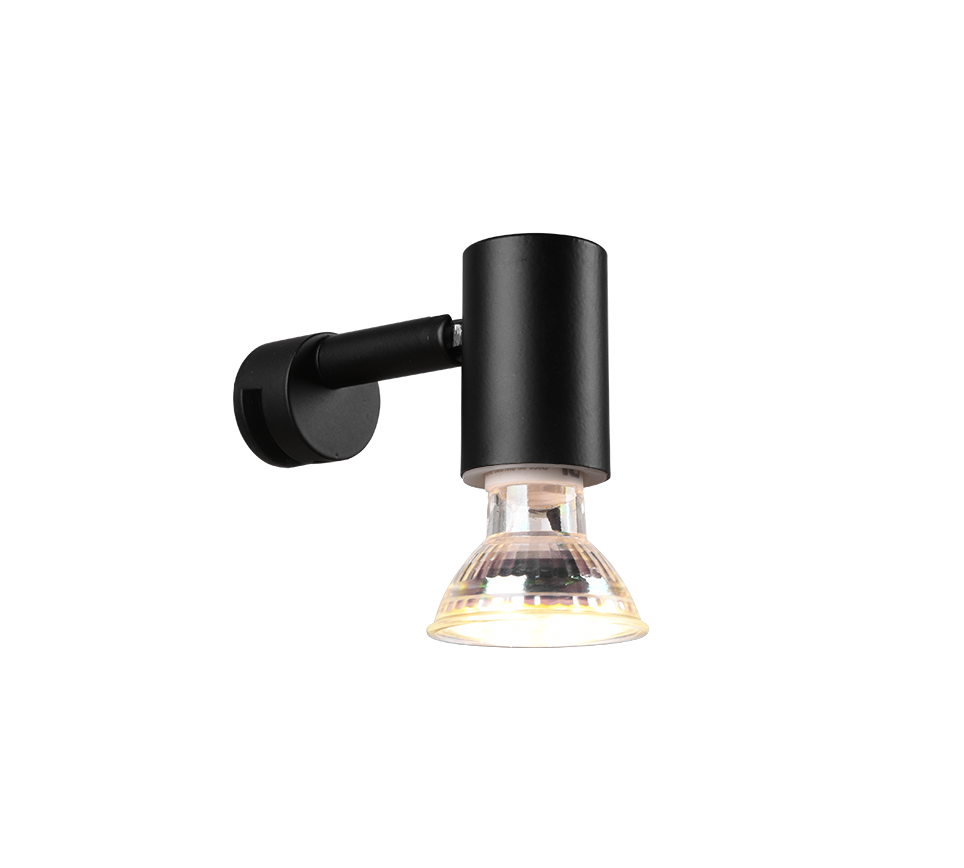 Lorenzo 1Lt Bathroom Spotlight - Chrome/Black