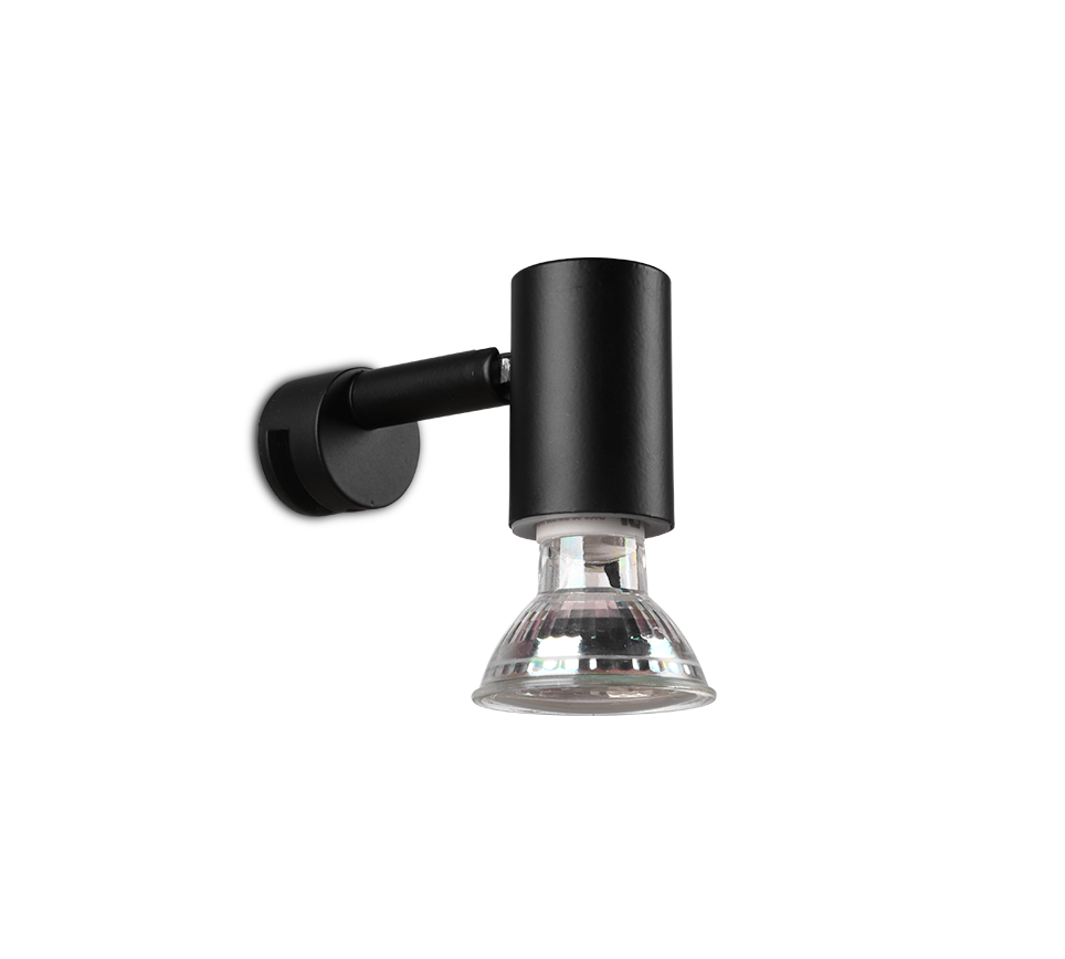 Lorenzo 1Lt Bathroom Spotlight - Chrome/Black