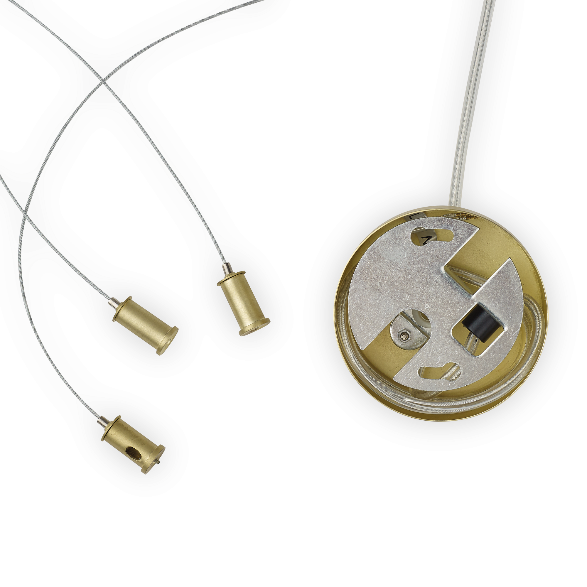 Perlage SP30 Centre Ceiling Light  - Brass/Black Finish