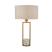 Claire Marble Table Lamp - Gold Metal