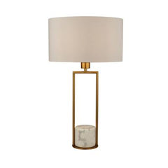 Claire Marble Table Lamp - Gold Metal