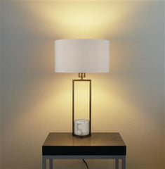 Claire Marble Table Lamp - Gold Metal