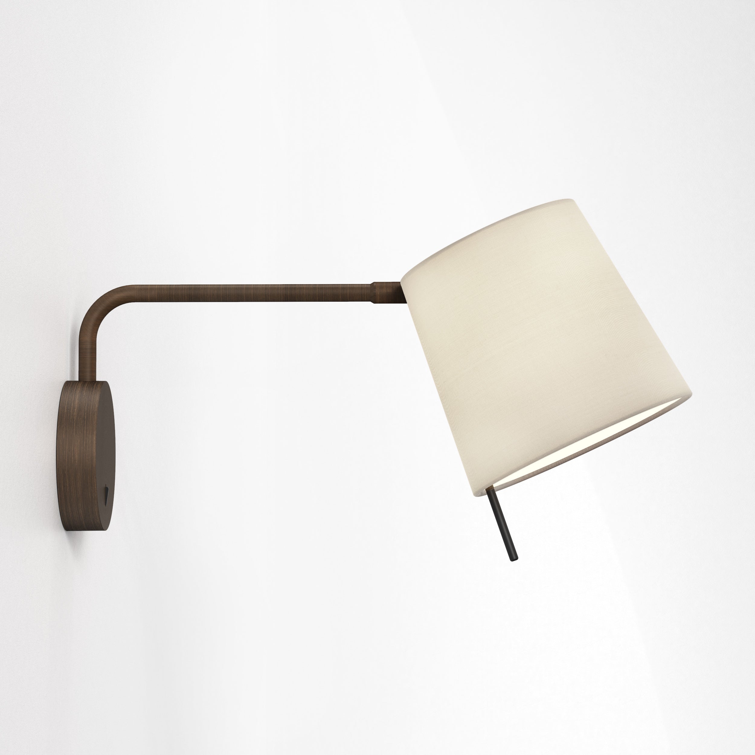 Mitsu Swing Arm Wall Light- Matt Nickel/Bronze