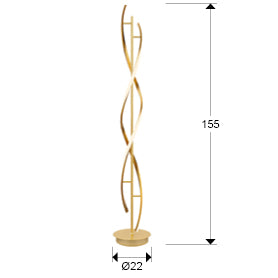 Dido LED Floor Lamp - Gold Finish