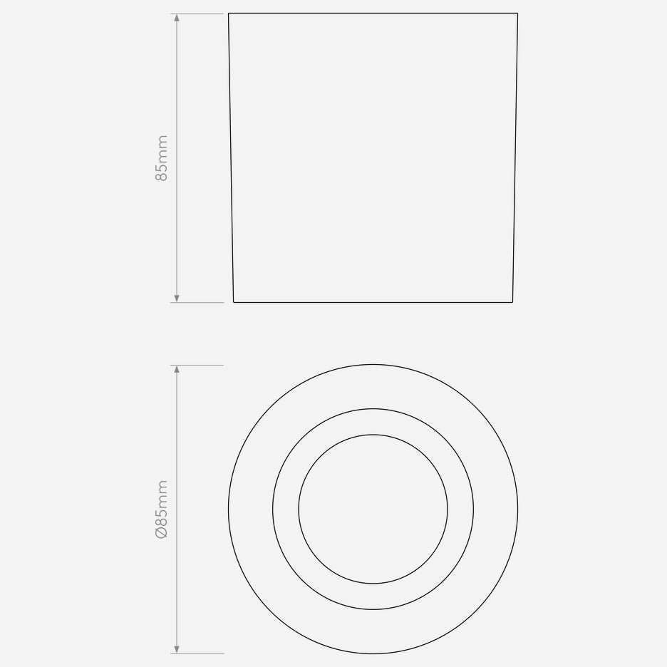Kos Textured Black Flush Light IP44