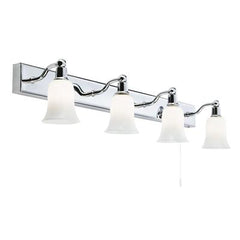 Ecuador 4 Lt Led Bathroom Light - Chrome & Opal Glass, Ip44