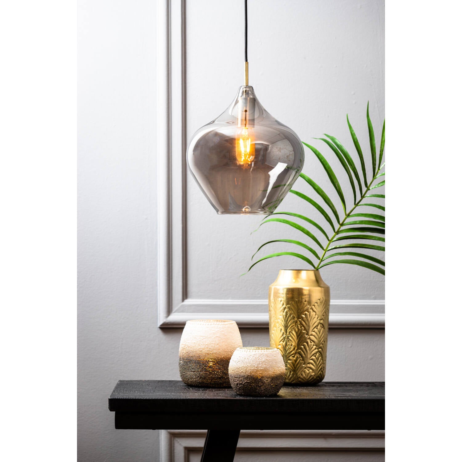 Rakel Hanging Lamp Antique Bronze/Matt Black - Finish