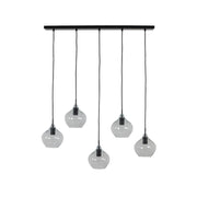 Rakel 10Lt Kitchen Light - Matt Black & Clear/Antique Bronze & Smoked Finish